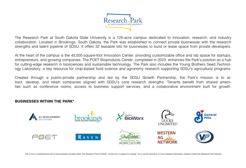 SDSU Research Park businesses and campus overview
