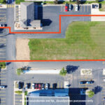 Overhead view of the 0.80-acre commercial land parcel near 85th Street and Minnesota Avenue