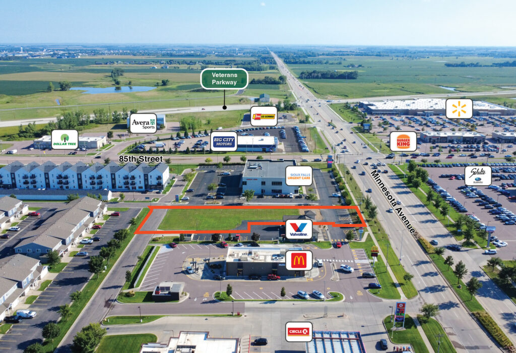 85th Street commercial land near Minnesota Avenue, Veterans Parkway and surrounding businesses