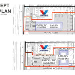 Concept site plans for commercial development at Dakota Crossing Lot 4B