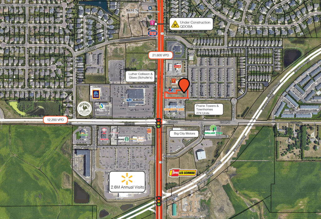 Map showing commercial land near 85th Street, Minnesota Avenue and Veterans Parkway