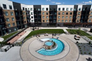 Cascade Pool and Courtyard apartment complex