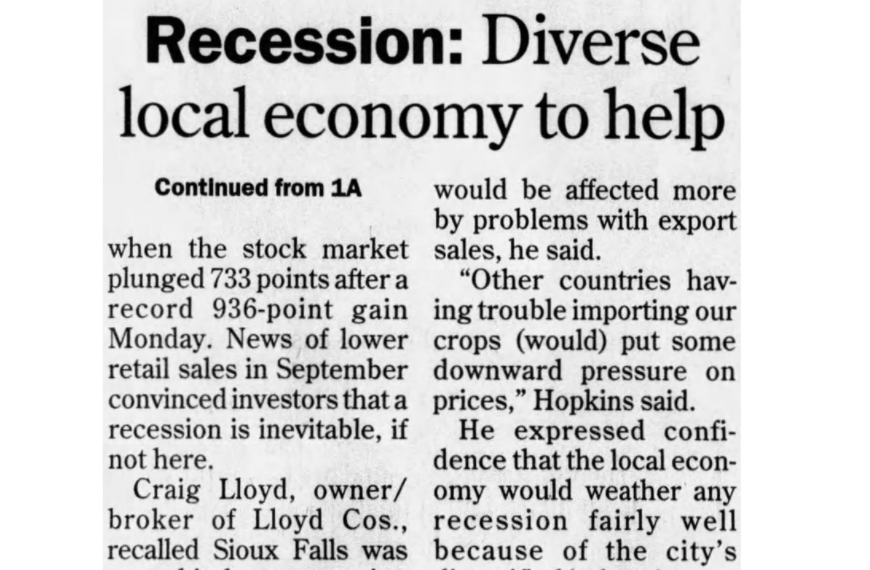 2008 Recession News Article