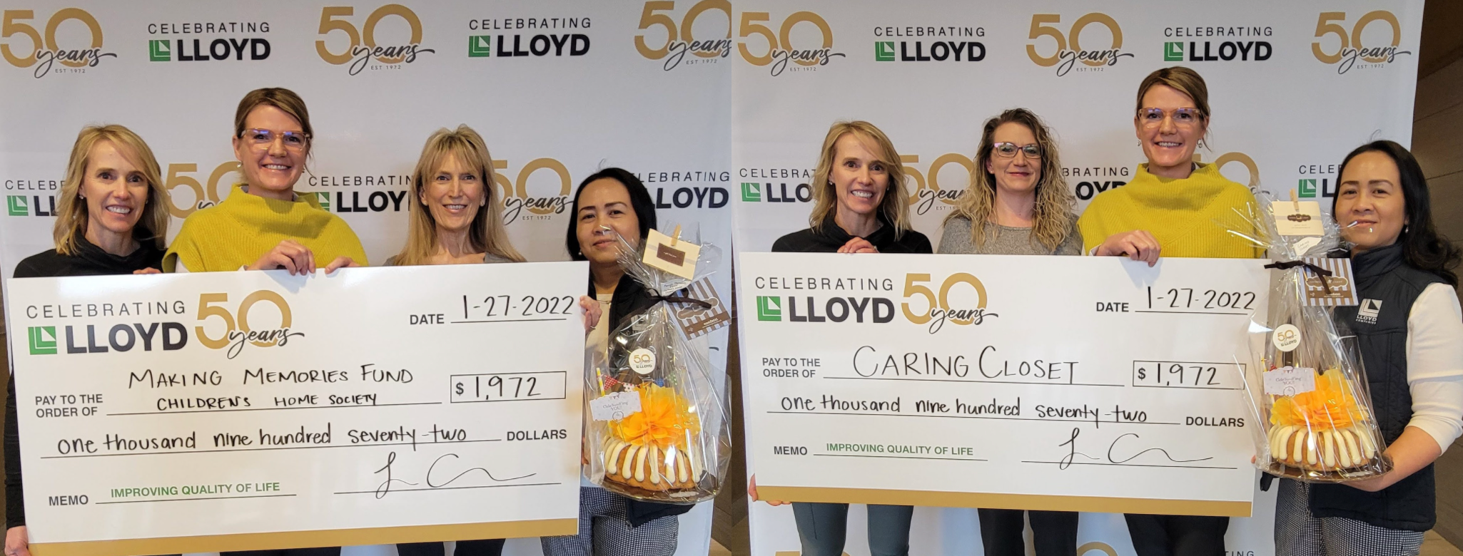 Lloyd Companies Announces First 50th Anniversary Donations to Winning Nonprofits