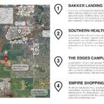 Map of economic drivers near Exchange at 85th including Bakker Landing, Avera, The Edges and Empire Shopping District