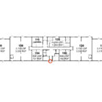 Site plan at Rowe 57 showing available built-out and shell suites