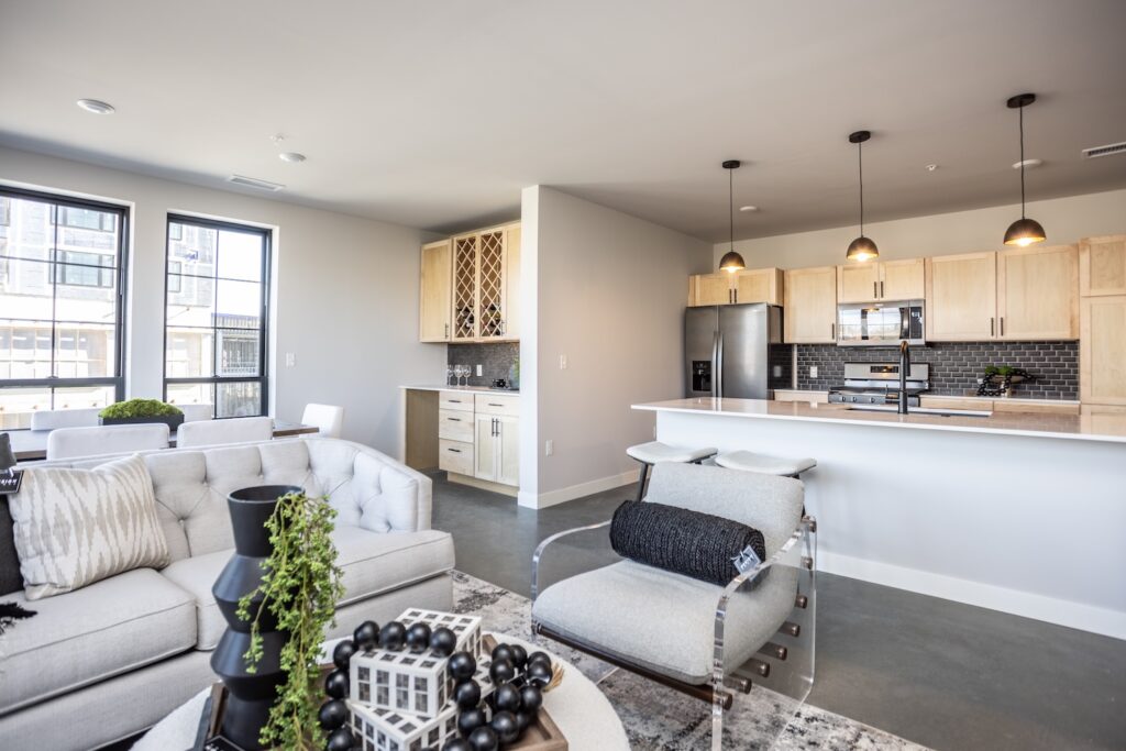 The District Lofts Interior Living Room