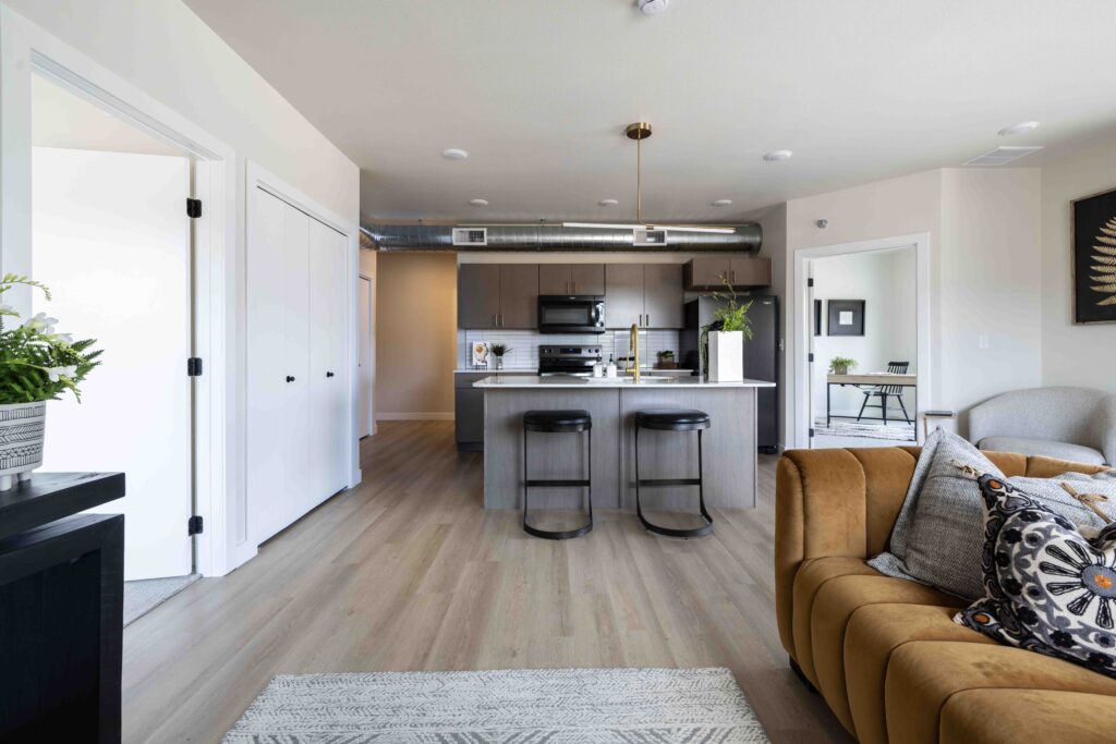 One2 Downtown Sioux Falls living room