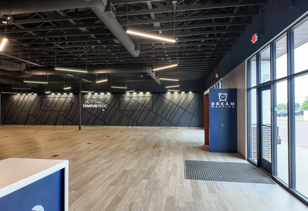 Interior view of the open showroom at Empire Place Suite 4125