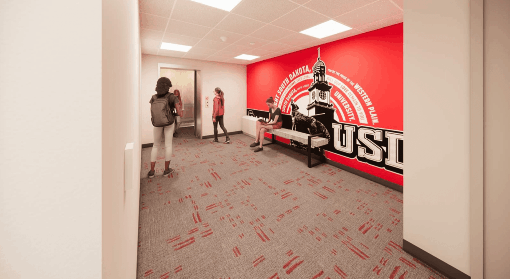 Olson Hall USD Construction Hallway