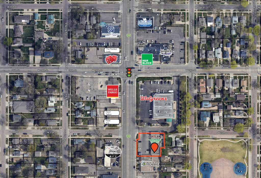 Site map of 1904 S Minnesota Avenue near 26th Street in Sioux Falls