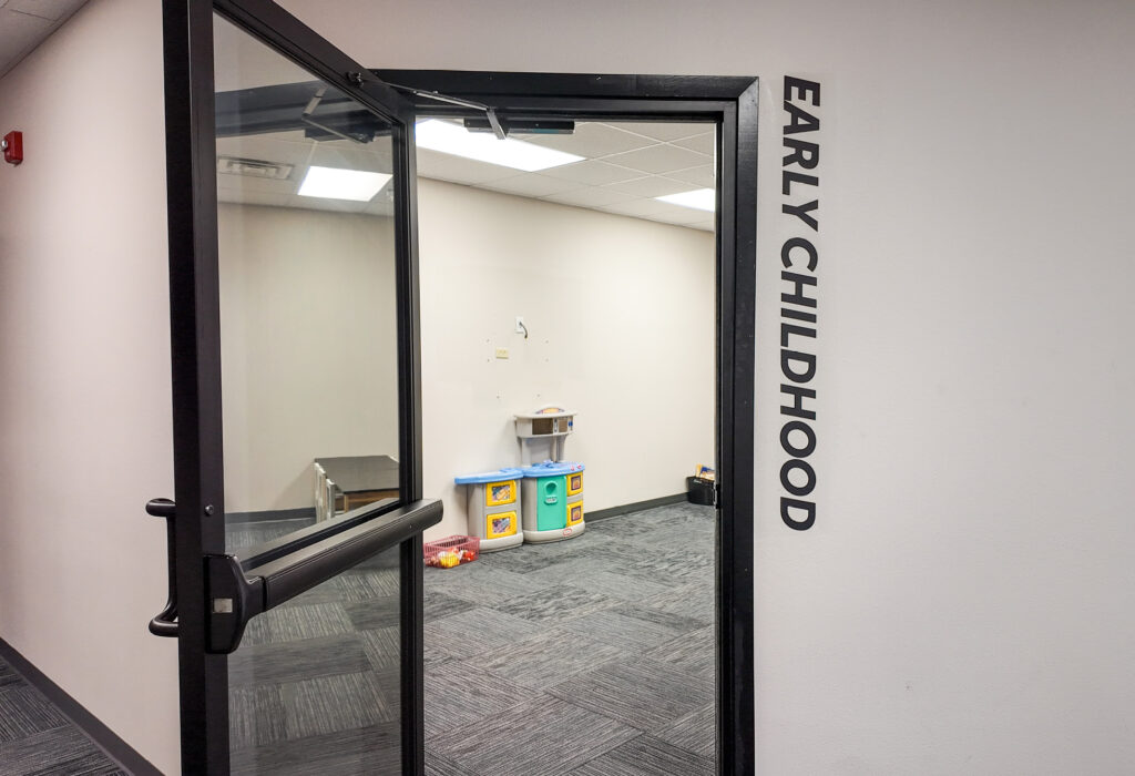 Entrance to private flexible-use room