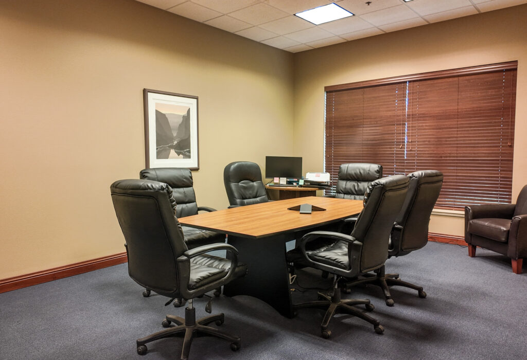 Conference room with large table