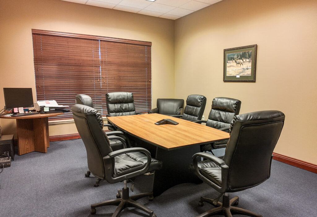 Conference room with exterior window