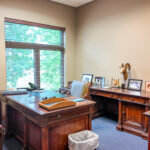 Private office with exterior window