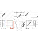 Main level floor plan of 963 SF office suite at Oakbrook II