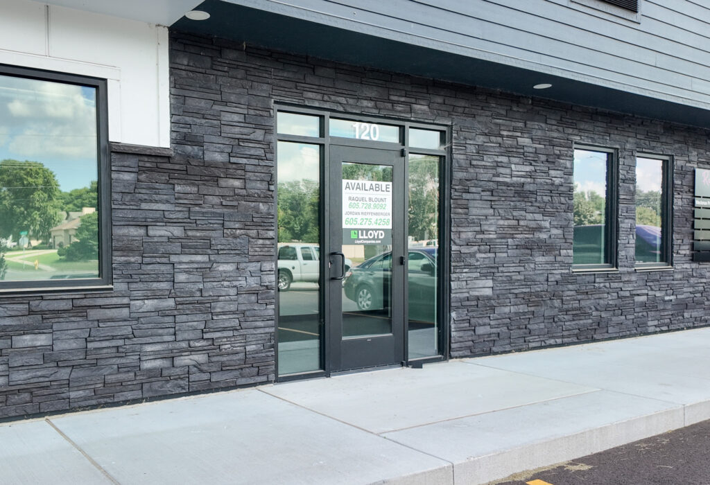 Private entrance to Suite 120 with exterior signage opportunity