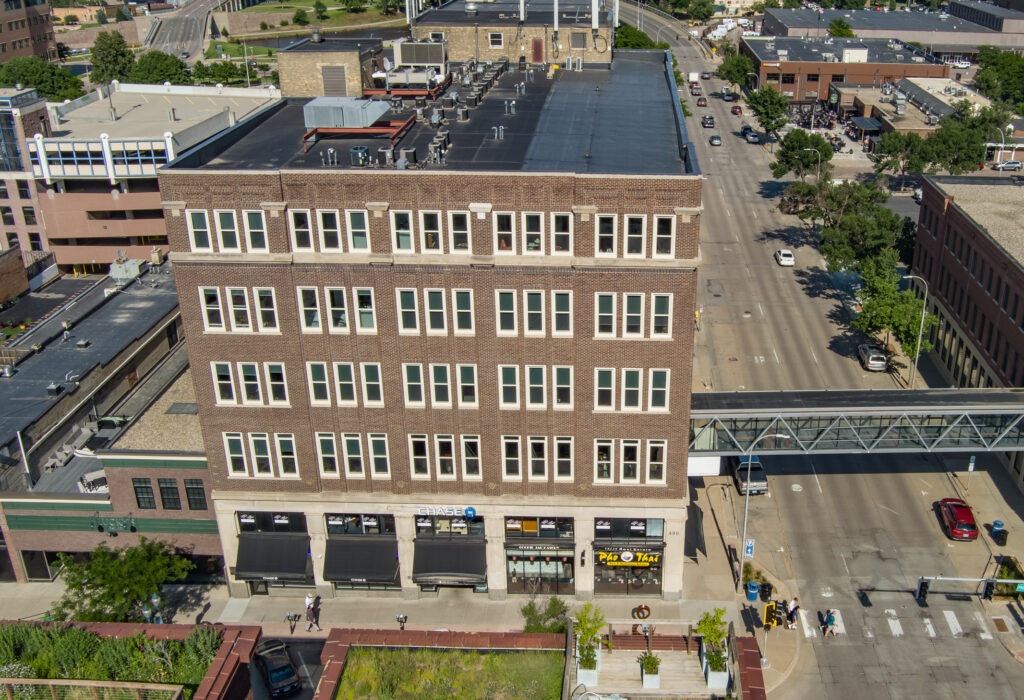 Aerial view of Shriver Square