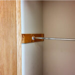 Coat closet in the office and retail area
