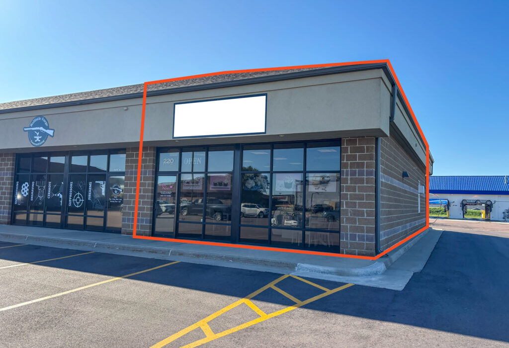 Endcap retail storefront at 220 South Cliff Avenue