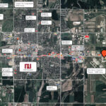 City map showing the property location in relation to Aberdeen Regional Airport, Northern State University and surrounding Aberdeen destinations.